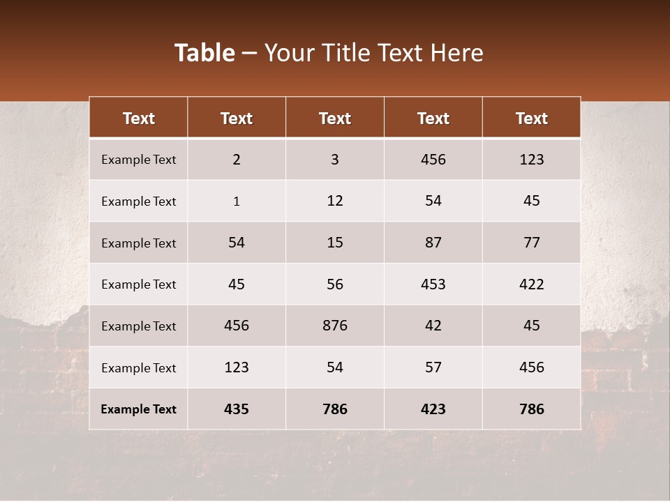 A Brick Wall With Peeling Paint On It PowerPoint Template