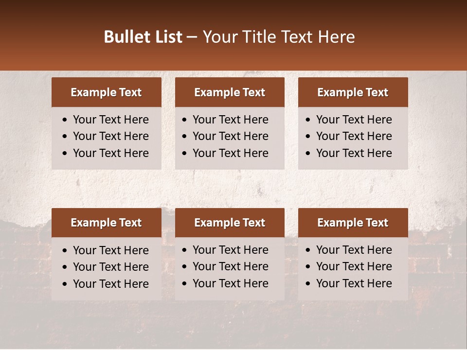 A Brick Wall With Peeling Paint On It PowerPoint Template