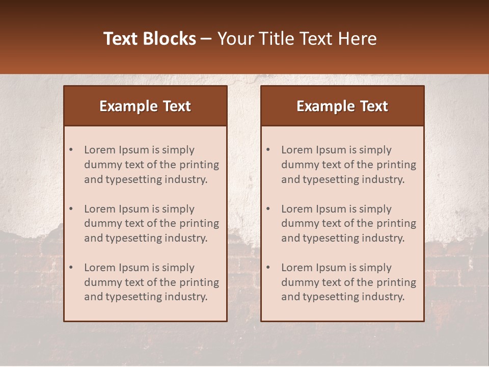 A Brick Wall With Peeling Paint On It PowerPoint Template