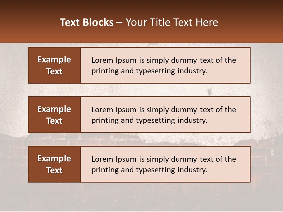 A Brick Wall With Peeling Paint On It PowerPoint Template