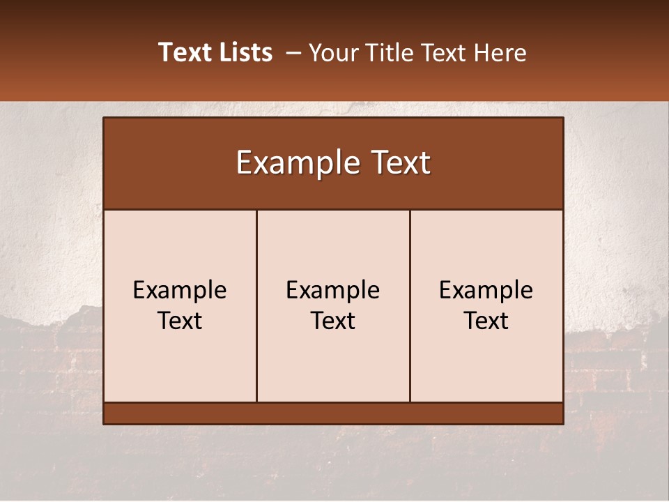 A Brick Wall With Peeling Paint On It PowerPoint Template