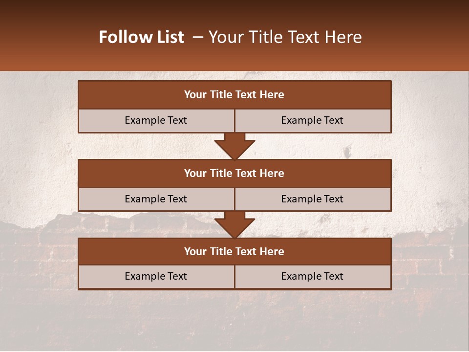 A Brick Wall With Peeling Paint On It PowerPoint Template
