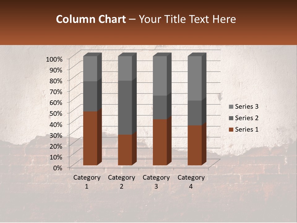 A Brick Wall With Peeling Paint On It PowerPoint Template