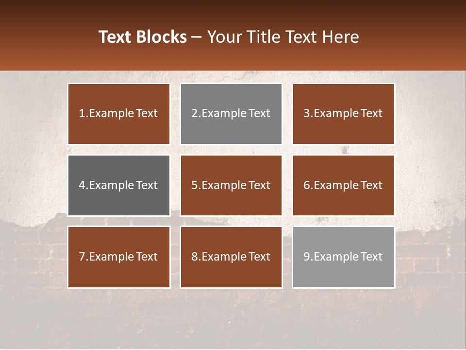 A Brick Wall With Peeling Paint On It PowerPoint Template