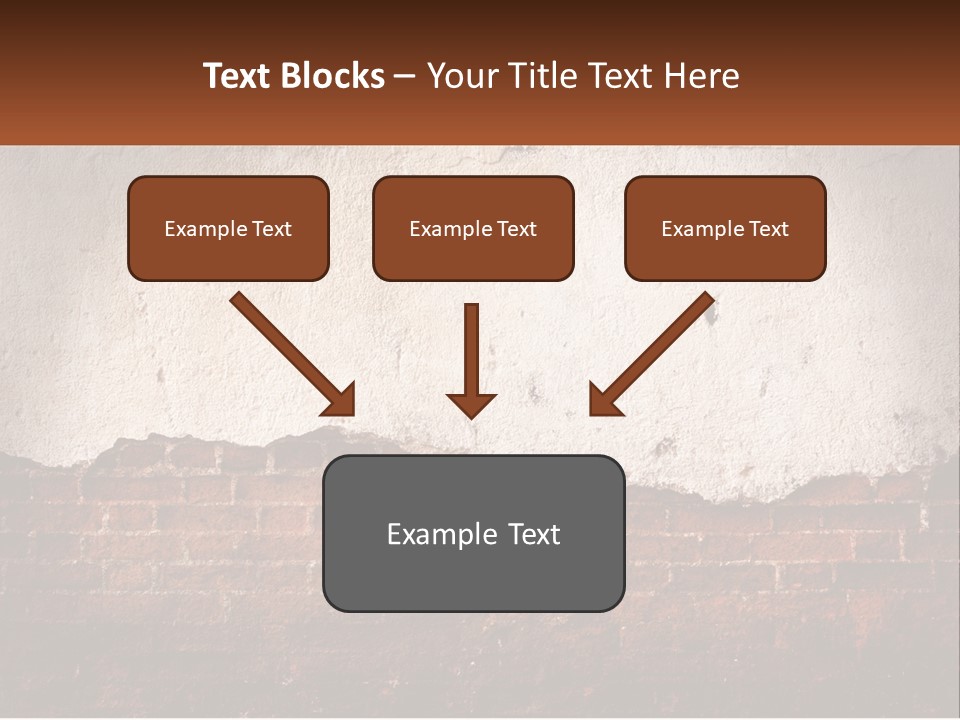 A Brick Wall With Peeling Paint On It PowerPoint Template