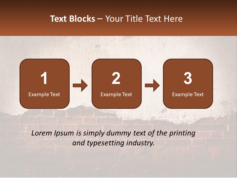 A Brick Wall With Peeling Paint On It PowerPoint Template