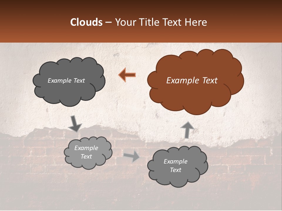A Brick Wall With Peeling Paint On It PowerPoint Template
