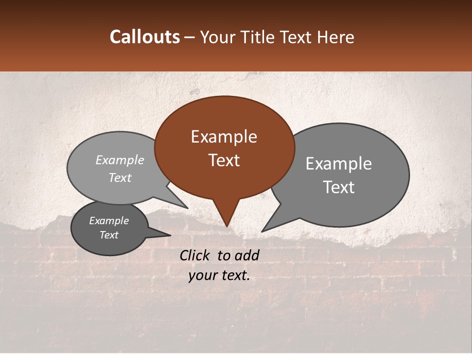 A Brick Wall With Peeling Paint On It PowerPoint Template