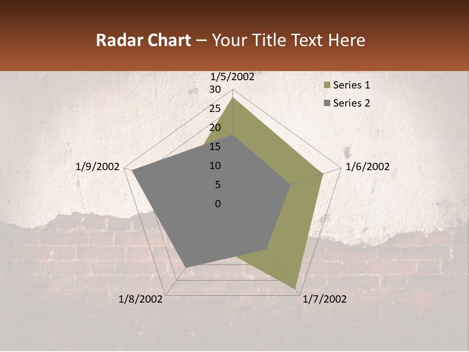 A Brick Wall With Peeling Paint On It PowerPoint Template