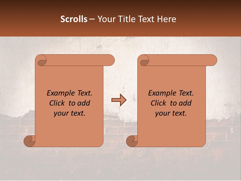 A Brick Wall With Peeling Paint On It PowerPoint Template