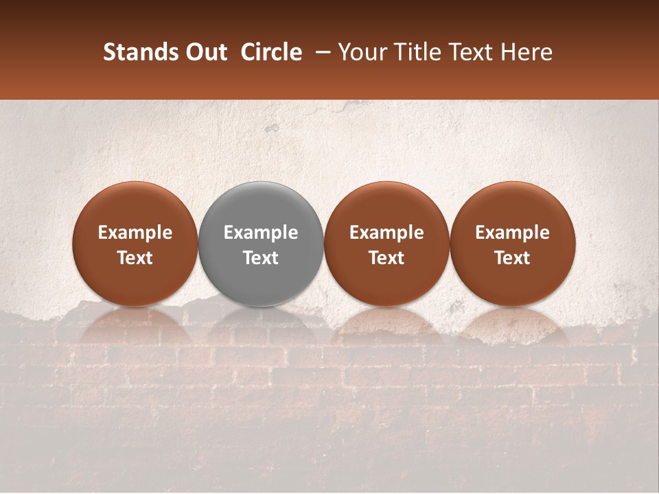 A Brick Wall With Peeling Paint On It PowerPoint Template