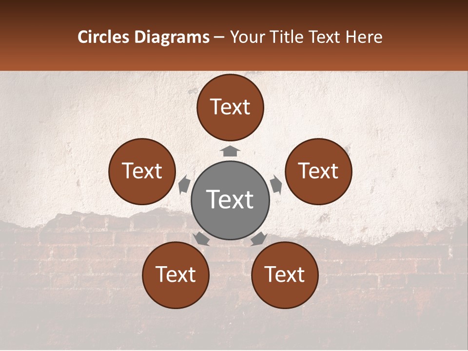 A Brick Wall With Peeling Paint On It PowerPoint Template