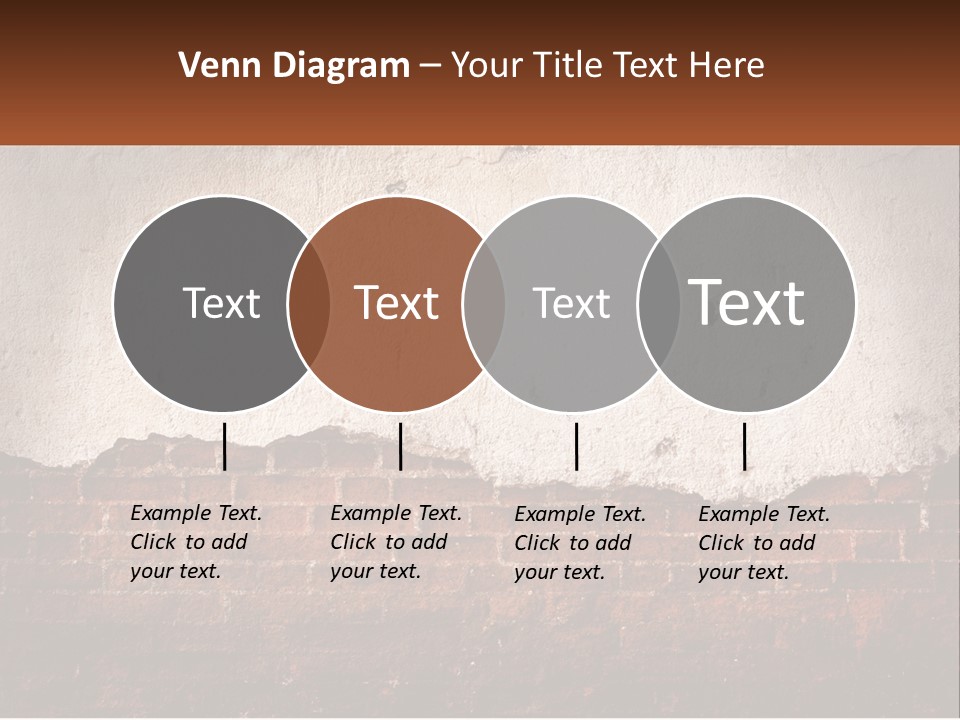 A Brick Wall With Peeling Paint On It PowerPoint Template