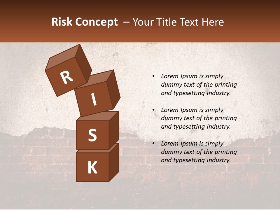 A Brick Wall With Peeling Paint On It PowerPoint Template