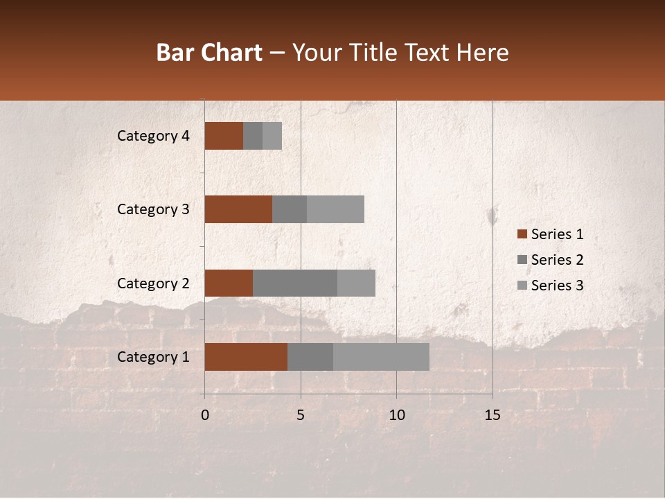 A Brick Wall With Peeling Paint On It PowerPoint Template