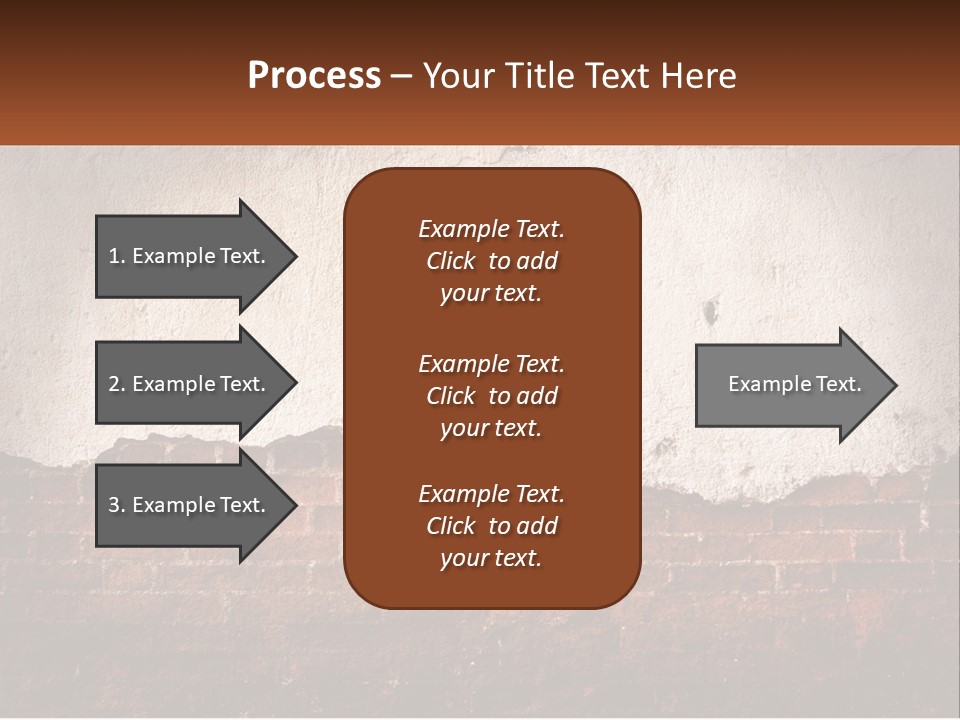A Brick Wall With Peeling Paint On It PowerPoint Template