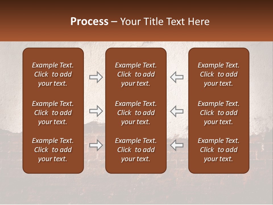A Brick Wall With Peeling Paint On It PowerPoint Template