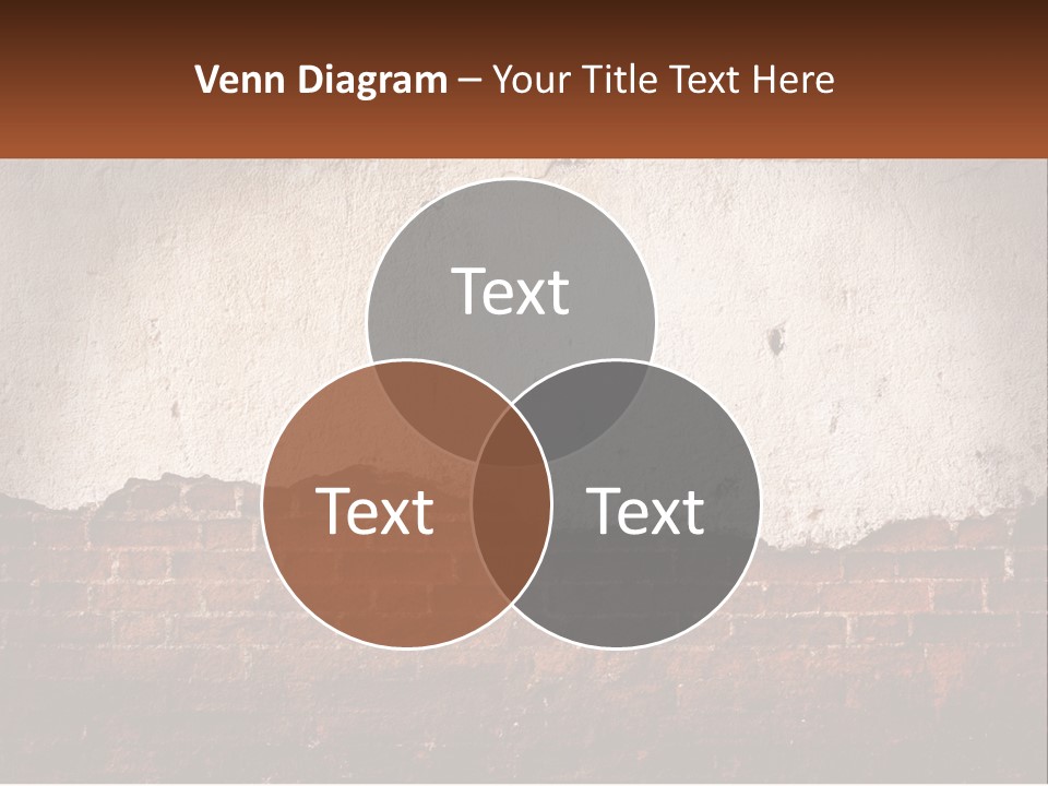 A Brick Wall With Peeling Paint On It PowerPoint Template