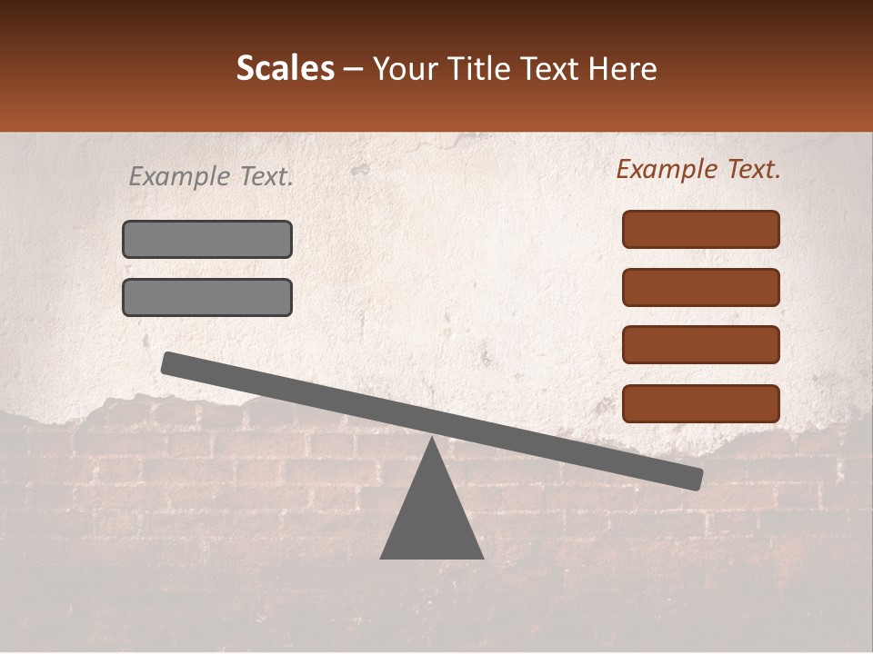 A Brick Wall With Peeling Paint On It PowerPoint Template