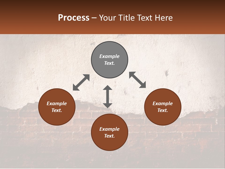 A Brick Wall With Peeling Paint On It PowerPoint Template