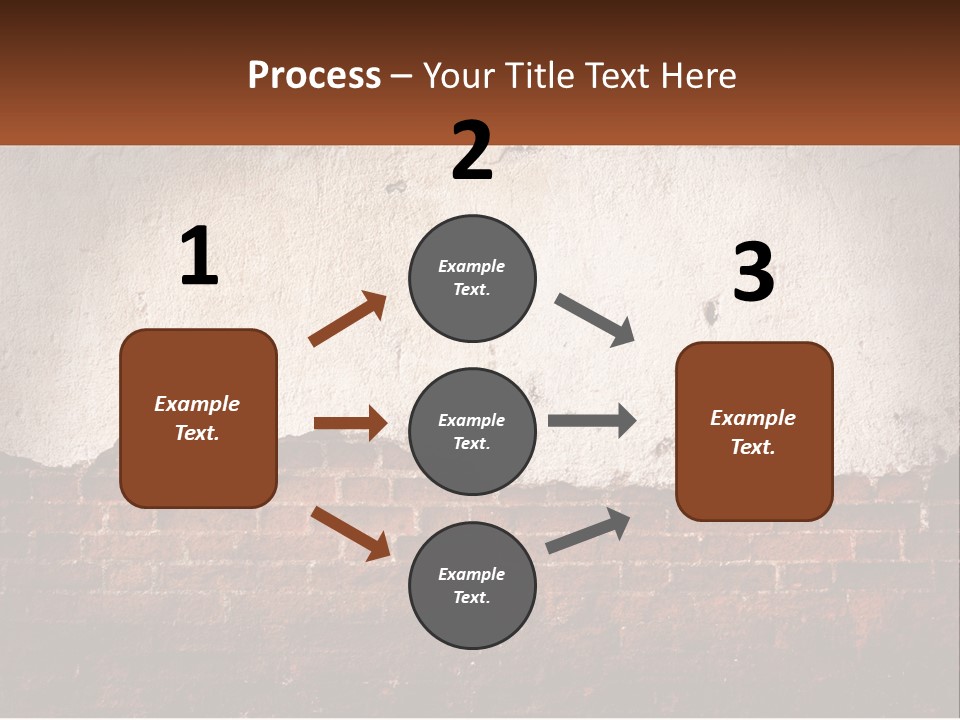 A Brick Wall With Peeling Paint On It PowerPoint Template