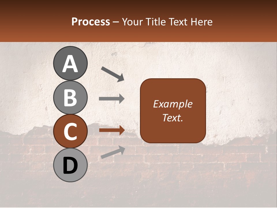 A Brick Wall With Peeling Paint On It PowerPoint Template