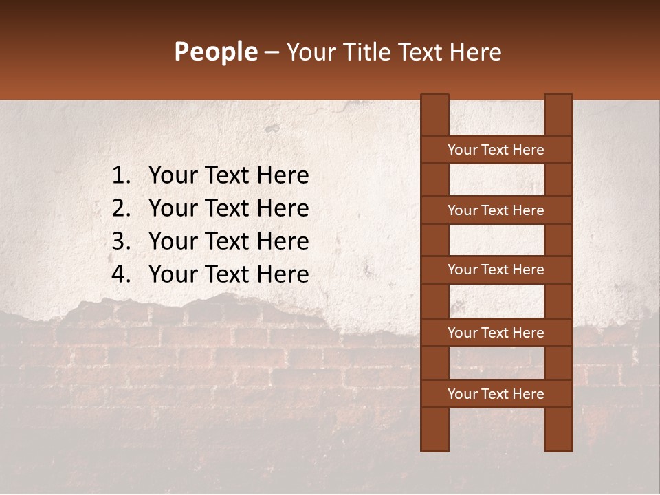 A Brick Wall With Peeling Paint On It PowerPoint Template