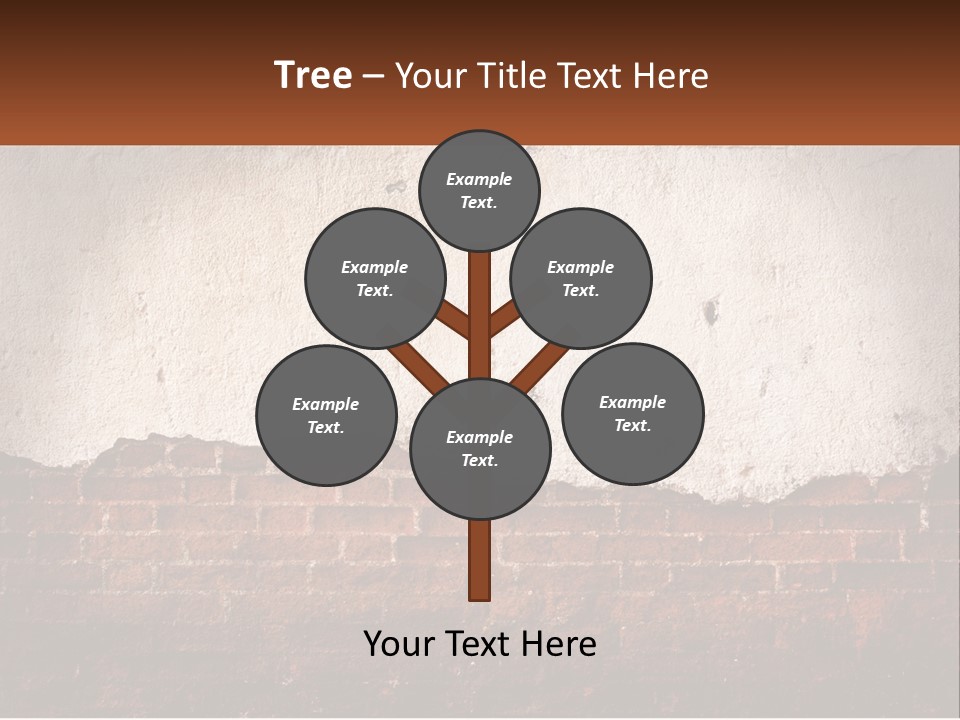 A Brick Wall With Peeling Paint On It PowerPoint Template