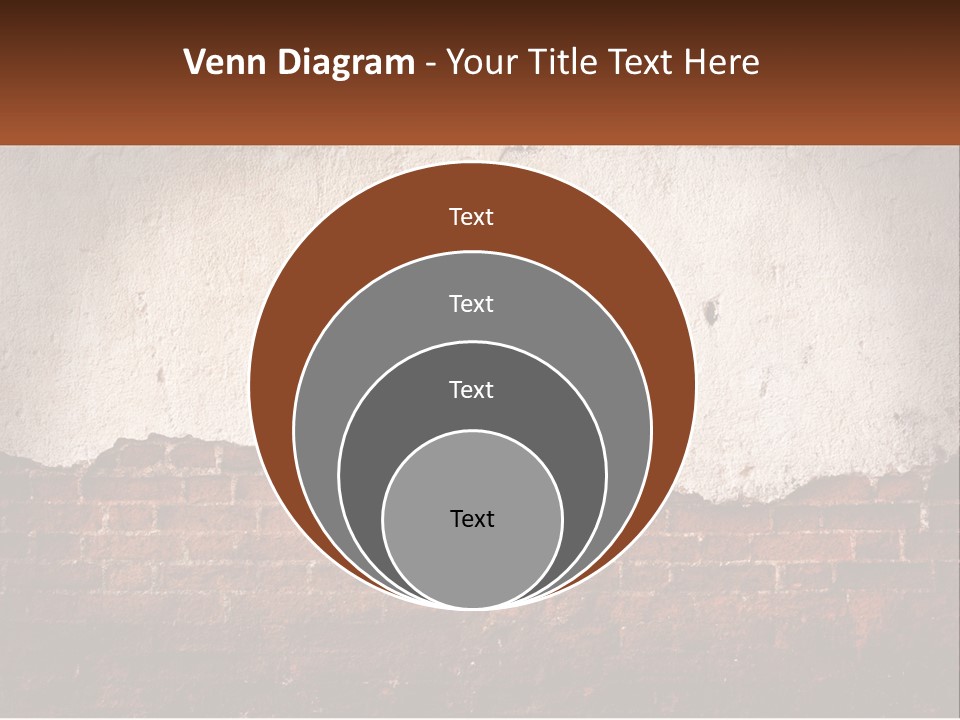 A Brick Wall With Peeling Paint On It PowerPoint Template