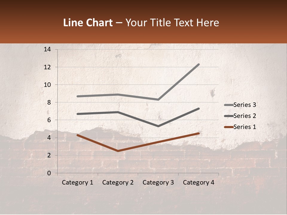 A Brick Wall With Peeling Paint On It PowerPoint Template