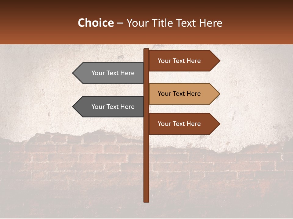 A Brick Wall With Peeling Paint On It PowerPoint Template