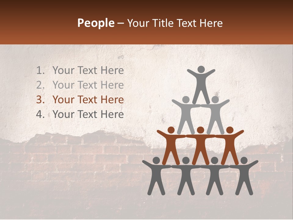 A Brick Wall With Peeling Paint On It PowerPoint Template
