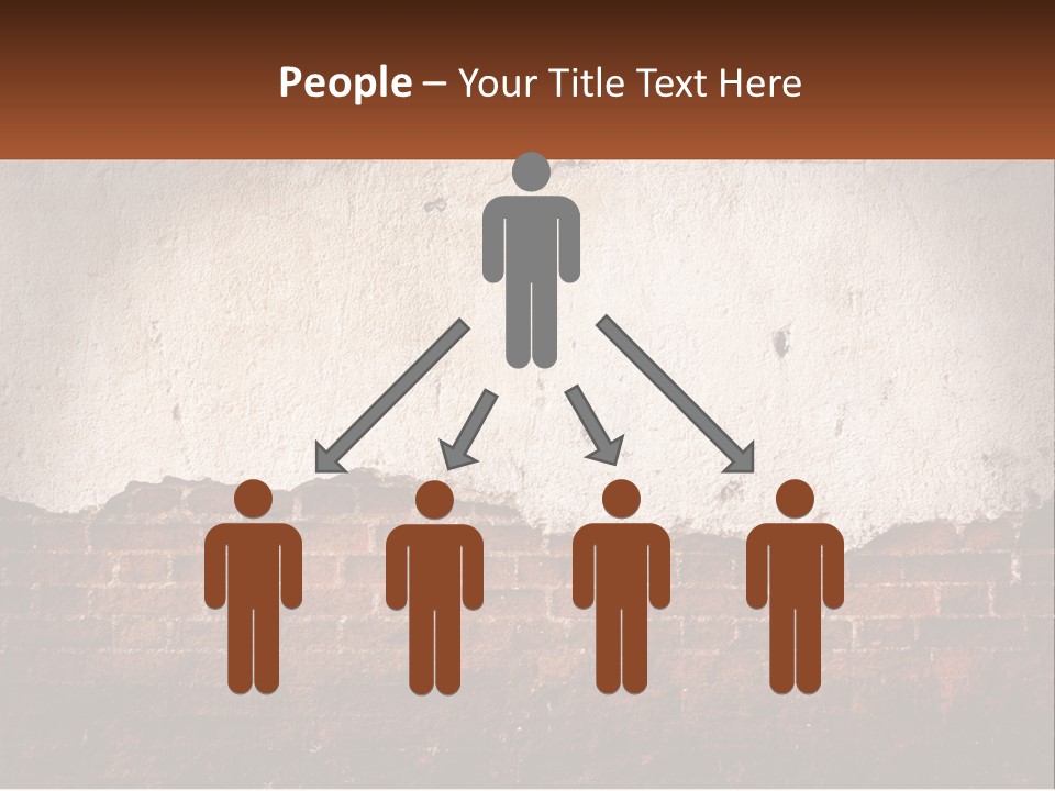 A Brick Wall With Peeling Paint On It PowerPoint Template