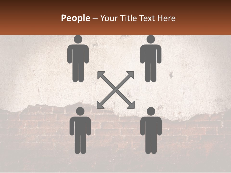 A Brick Wall With Peeling Paint On It PowerPoint Template