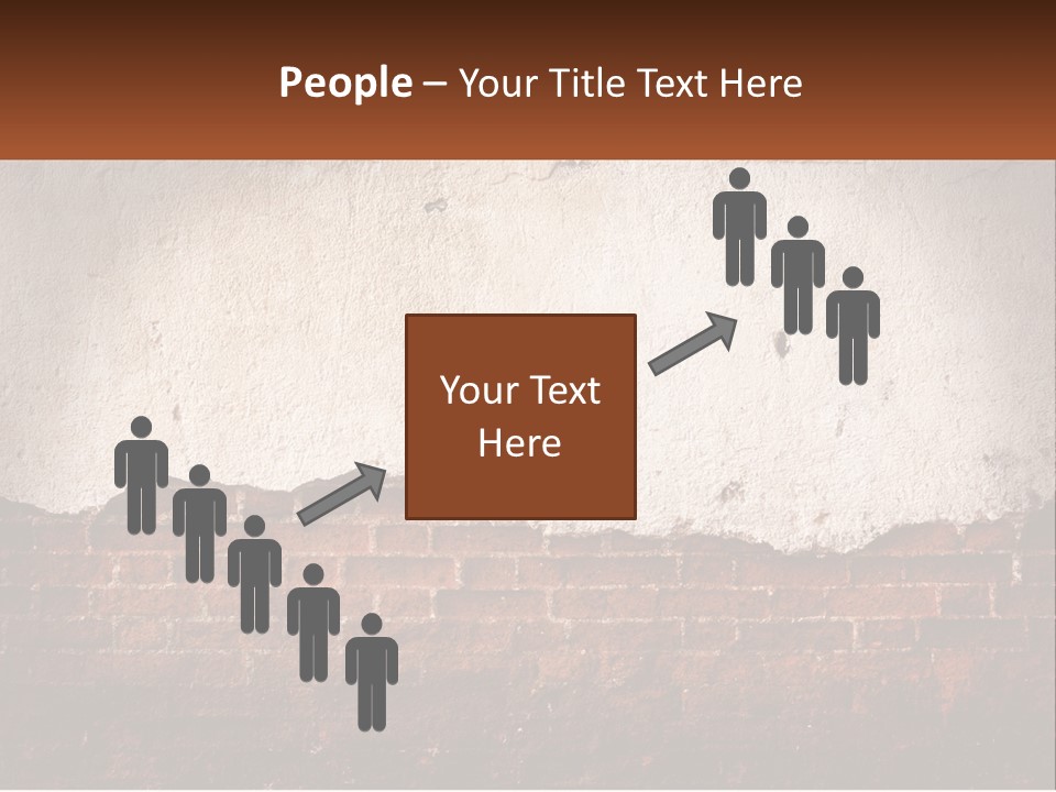 A Brick Wall With Peeling Paint On It PowerPoint Template