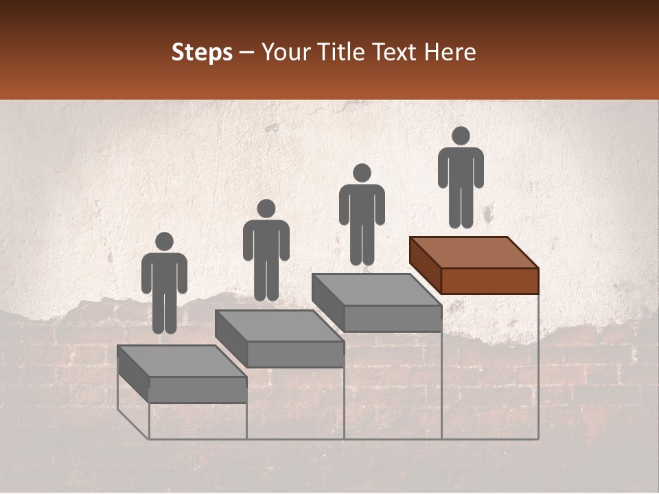 A Brick Wall With Peeling Paint On It PowerPoint Template