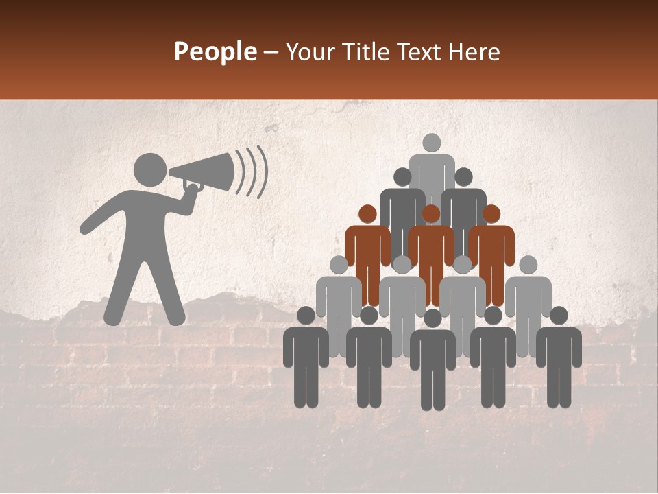 A Brick Wall With Peeling Paint On It PowerPoint Template