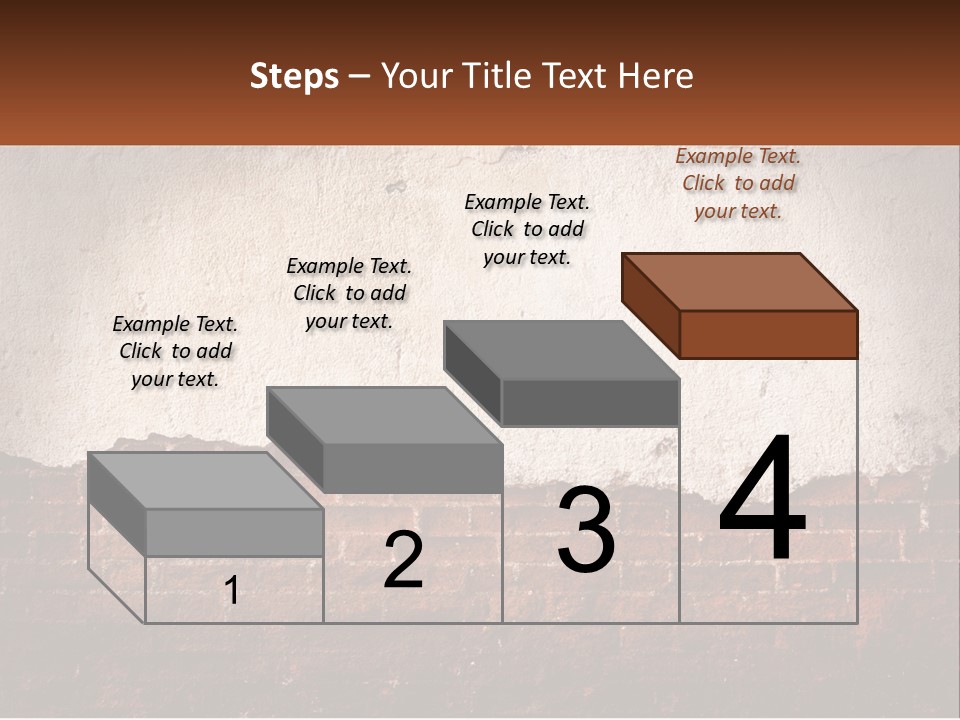 A Brick Wall With Peeling Paint On It PowerPoint Template