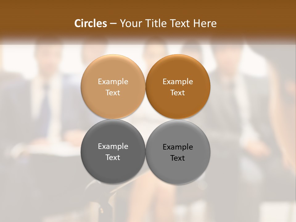 A Microphone In Front Of A Group Of People PowerPoint Template