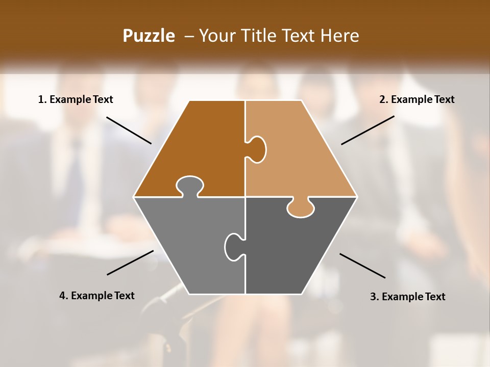 A Microphone In Front Of A Group Of People PowerPoint Template