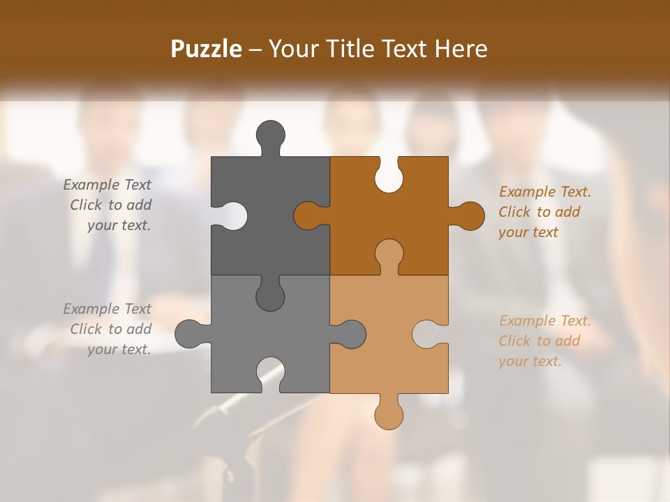 A Microphone In Front Of A Group Of People PowerPoint Template