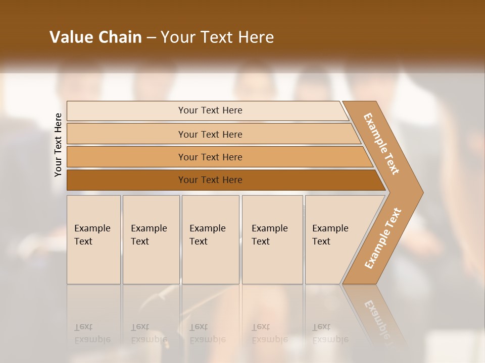 A Microphone In Front Of A Group Of People PowerPoint Template