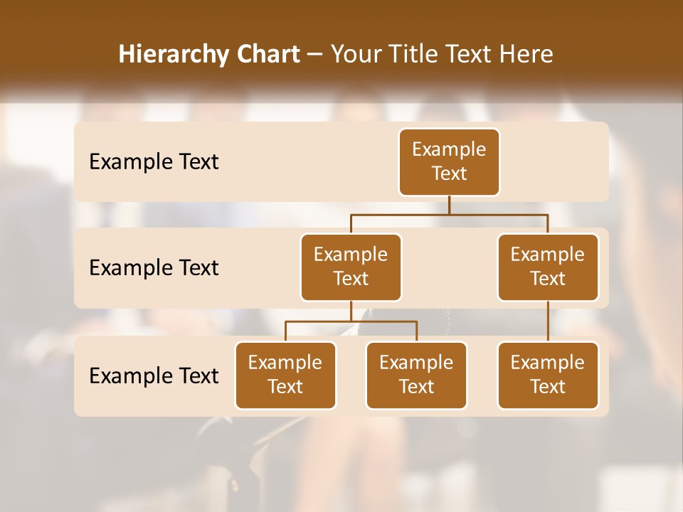 A Microphone In Front Of A Group Of People PowerPoint Template