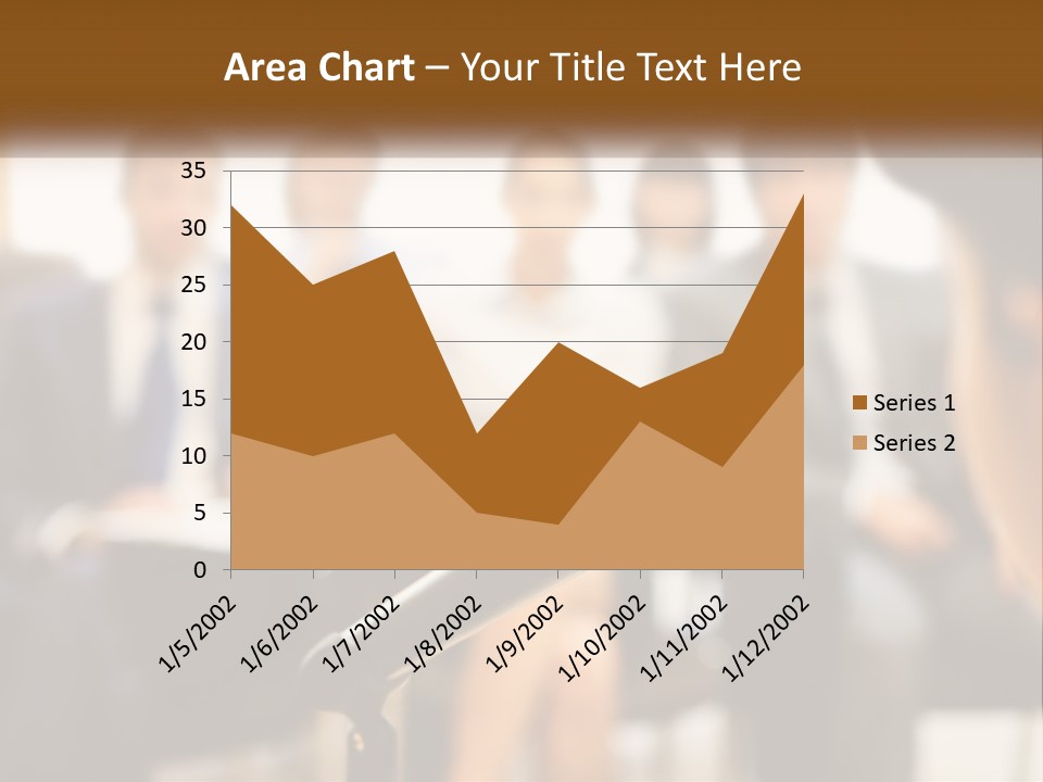A Microphone In Front Of A Group Of People PowerPoint Template