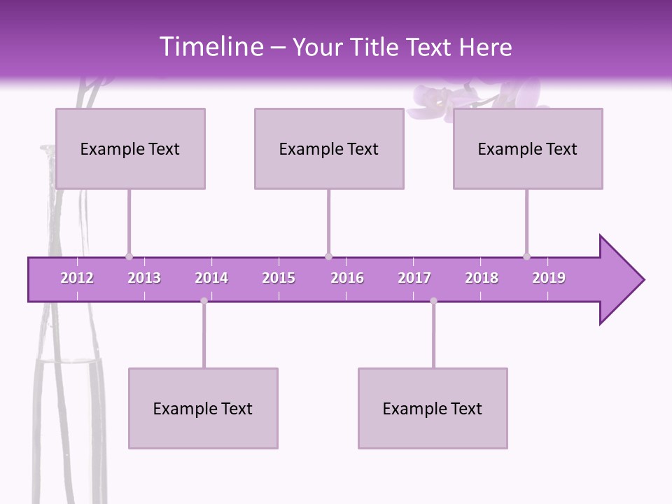 A Vase With Purple Flowers On A White And Purple Background PowerPoint Template