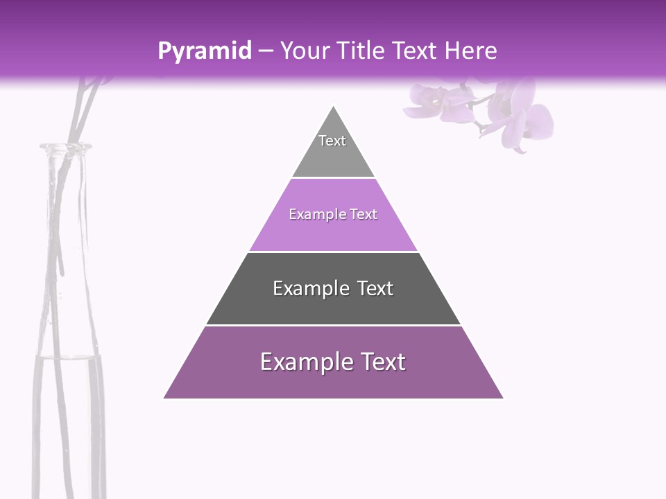 A Vase With Purple Flowers On A White And Purple Background PowerPoint Template