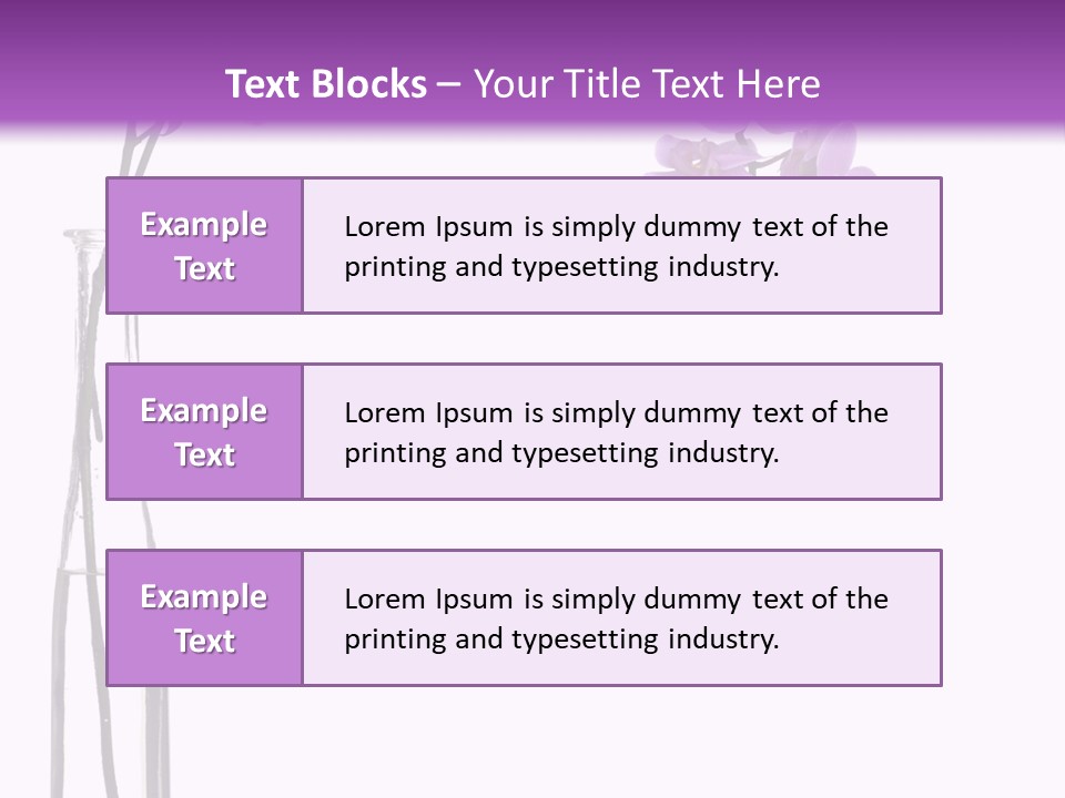 A Vase With Purple Flowers On A White And Purple Background PowerPoint Template