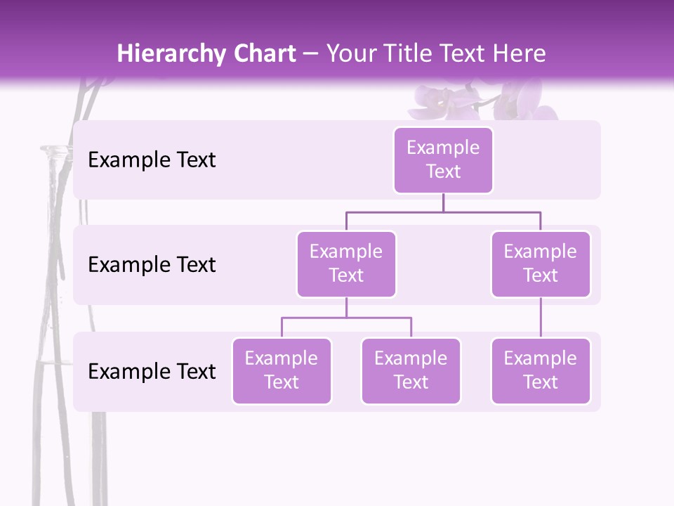 A Vase With Purple Flowers On A White And Purple Background PowerPoint Template