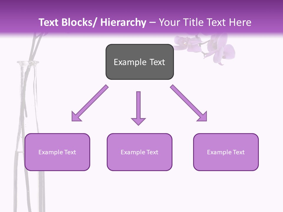 A Vase With Purple Flowers On A White And Purple Background PowerPoint Template