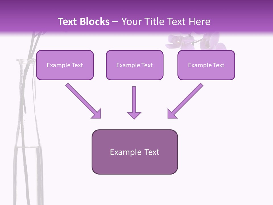 A Vase With Purple Flowers On A White And Purple Background PowerPoint Template